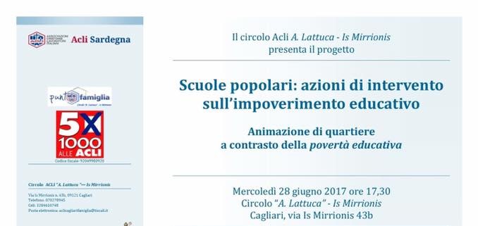 Impoverimento educativo. Le scuole popolari e l’animazione di quartiere Impoverimento educativo. Le scuole popolari e l'animazione di quartiere