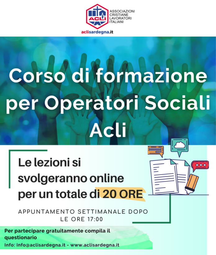 Locandina corso operatori sociali